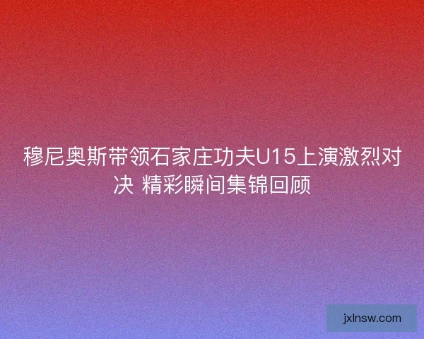 穆尼奥斯带领石家庄功夫U15上演激烈对决 精彩瞬间集锦回顾